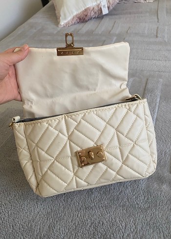 Zara bej rengi çanta - Görsel 2