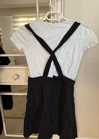 Beyaz Baskılı kız çocuk elbise - Görsel 2