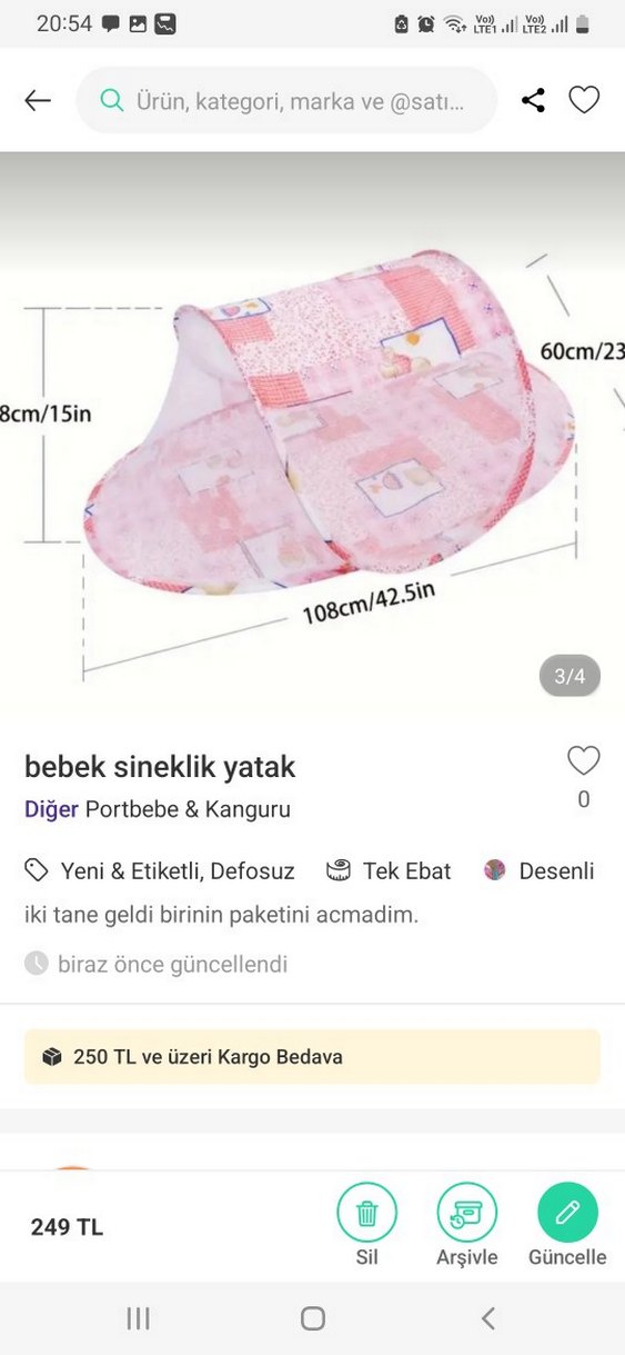 Pembe Batik Desenli Pamuklu Bebek Uyku sinek Filesi - Görsel 3
