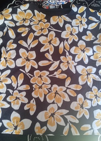 Sarı Çiçekli Bohem tişört - Görsel 3