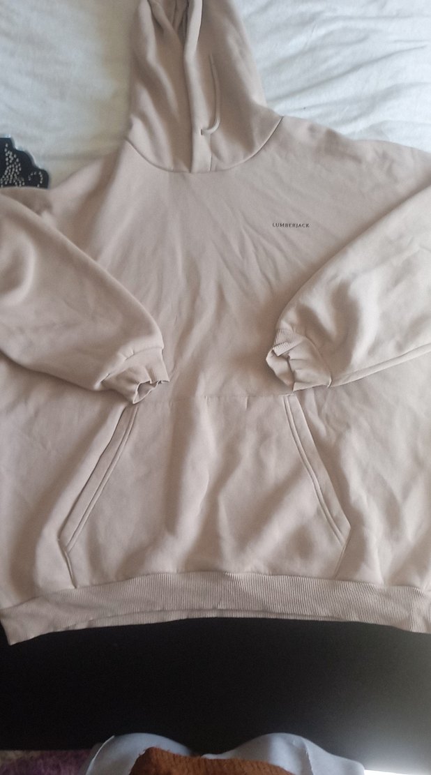 Bej Kadın Kapüşonlu Sweatshirt - Görsel 2