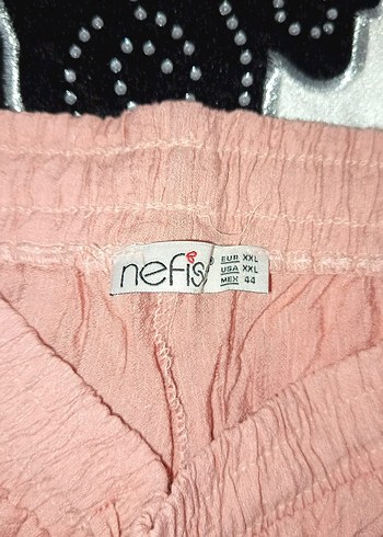 Pembe Bohem Tarz Uzun Keten Kadın Pantolon - Görsel 2