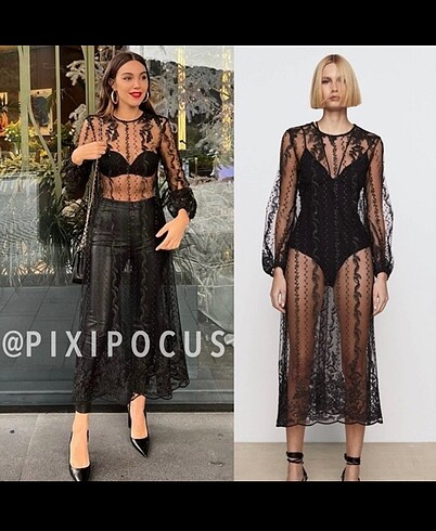 xs Beden siyah Renk Pullu payetli dantel sequined