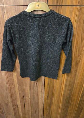 zara Nakışlı Gri Kız Çocuk Triko Kazak - Görsel 2