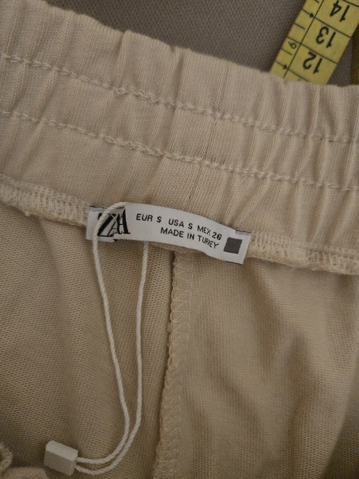 Bej Bol Kesim Midi  Kadın Eşofman Altı - Görsel 5