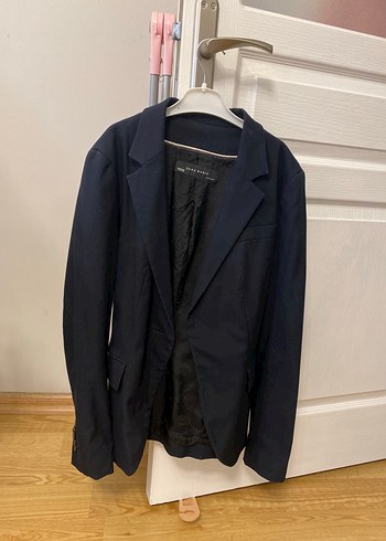 Zara Sik Lacivert Blazer Ceket Onundeki Dugme Eksik