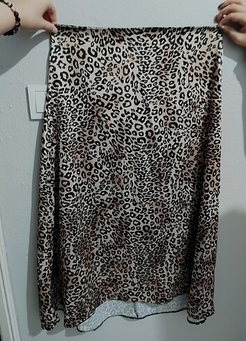 Saten leopar desen etek