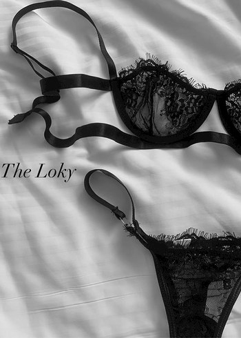 85B Balenli İşlemeli Siyah Mini Goth Sütyen - Görsel 3