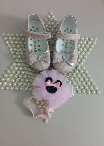 Kız Çocuk Pembe Fiyonklu Babet Ayakkabı - Görsel 2