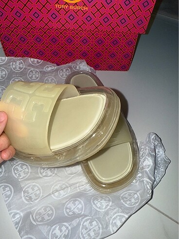 37 Beden beyaz Renk Tory Burch bubble jelly terlik