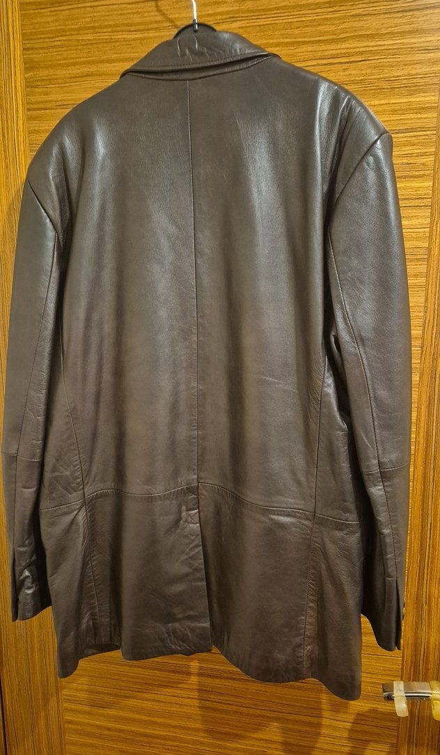 Derimod Erkek Kahverengi Uzun Deri Ceket - Görsel 4
