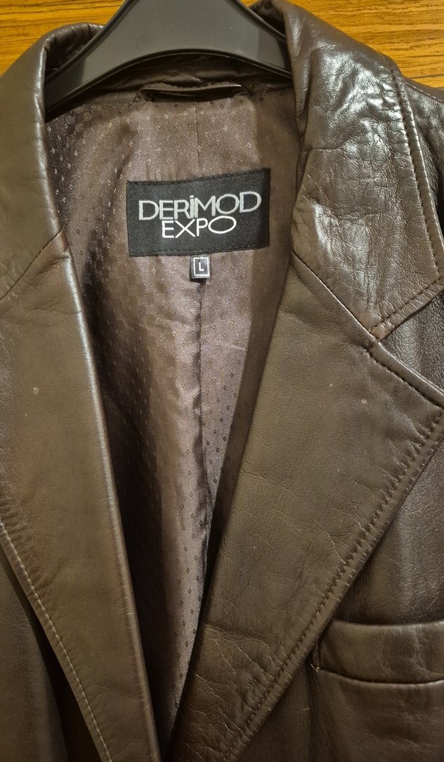 Derimod Erkek Kahverengi Uzun Deri Ceket - Görsel 2