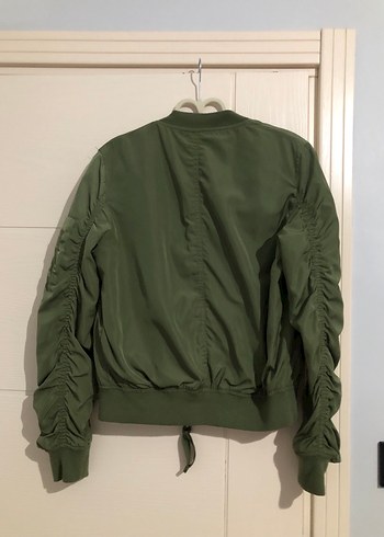 Kadın Haki Yeşil Midi Ceket - Görsel 2