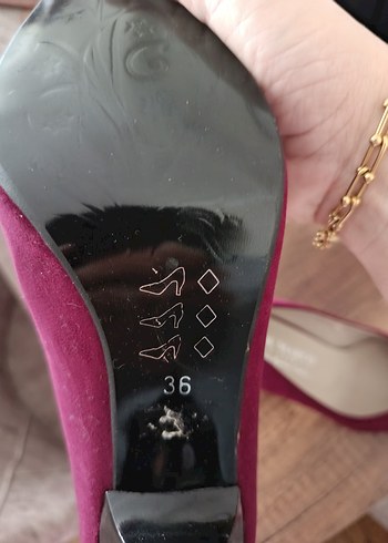 Bordo Süet Stiletto Topuklu Kadın Ayakkabı - Görsel 4