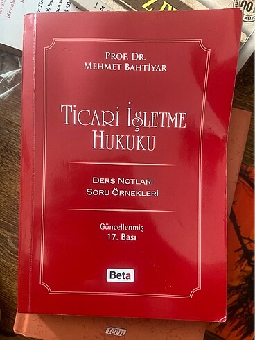Prof. Dr. Mehmet Bahtiyar Ticari İşletme Hukuku