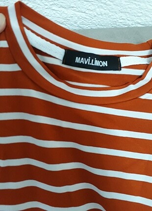 Mavi limon Çizgili tunik yeni
