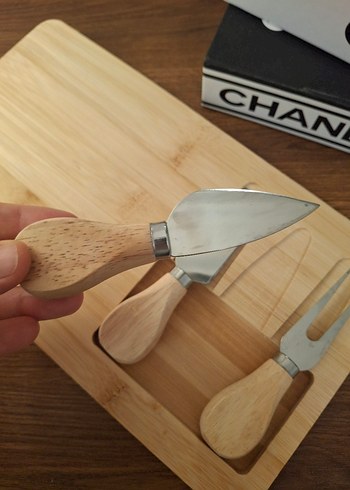 Bambu Peynir Kesme Tahtası ve Aparat Seti - Görsel 2