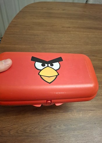Kırmızı Angry Birds tupperware beslenme kabı - Görsel 2