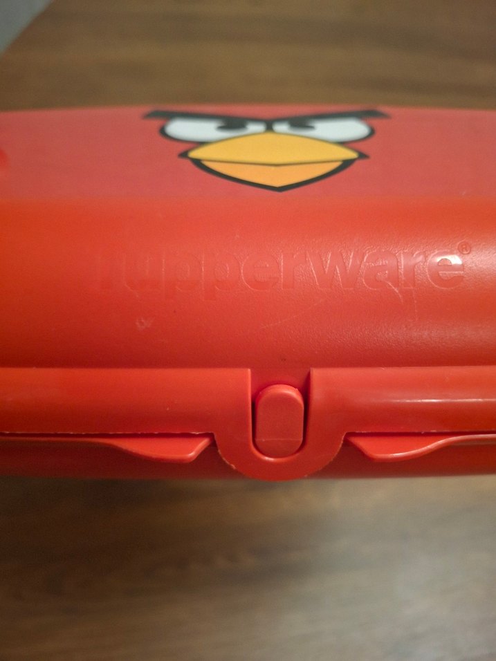 Kırmızı Angry Birds tupperware beslenme kabı - Görsel 3