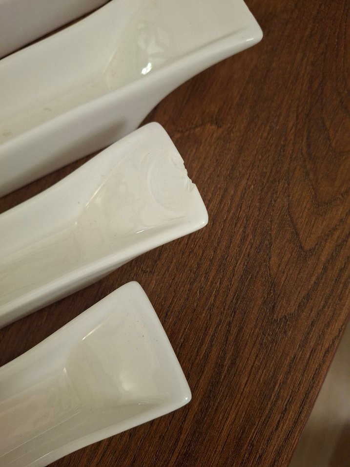 Beyaz Porselen Uzun Servis Tabağı Seti - Görsel 4