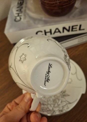 lucky art Porselen çay Fincan ve Tabağı - Görsel 3