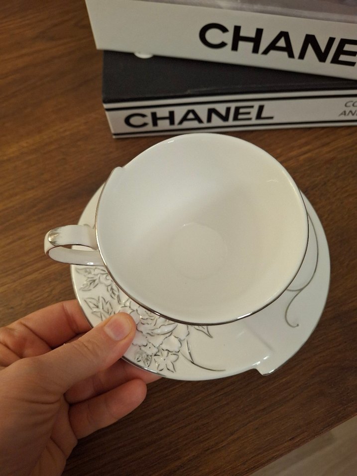 lucky art Porselen çay Fincan ve Tabağı - Görsel 5