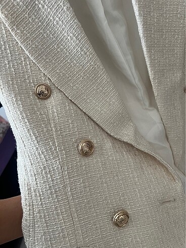 36 Beden beyaz Renk Blazer ceket