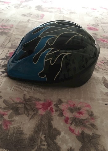 Desenli Mavi Biker Kask - Görsel 2