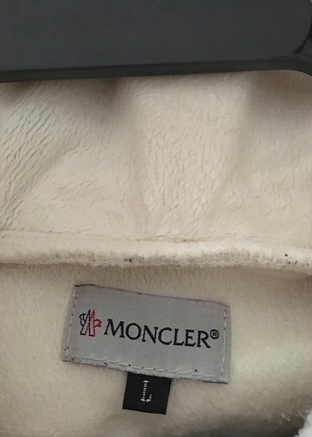 Moncler Büyük Logolu Beyaz Kapüşonlu Sweatshirt - Görsel 5