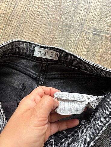 36 Beden Qu Style 38 Beden Kot Gri Füme Jean