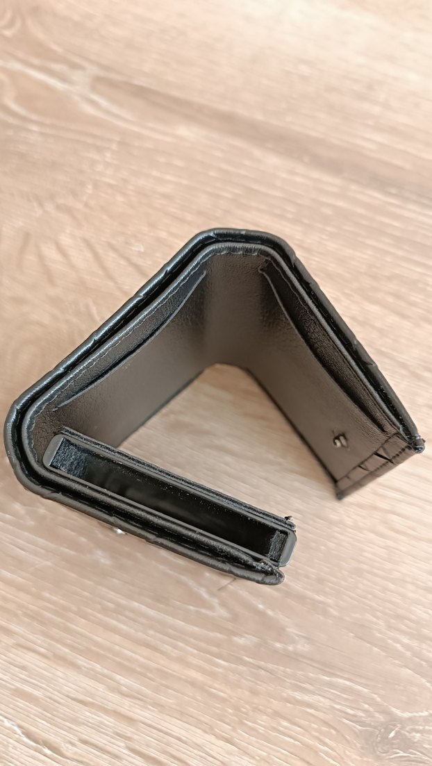 Siyah Kare Desenli kart mekanizmalı Erkek Cüzdan - Görsel 2