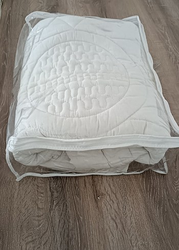 Mavi İşlemeli yün bebek yorganı - Görsel 2