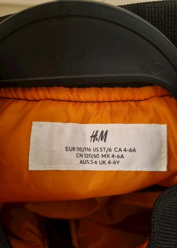 5 Yaş Beden siyah Renk H&M Bomber Ceket