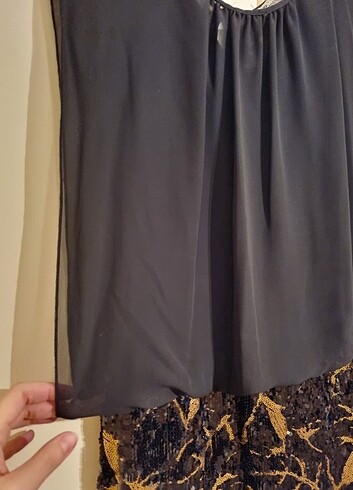 Mango Siyah payetli mini elbise