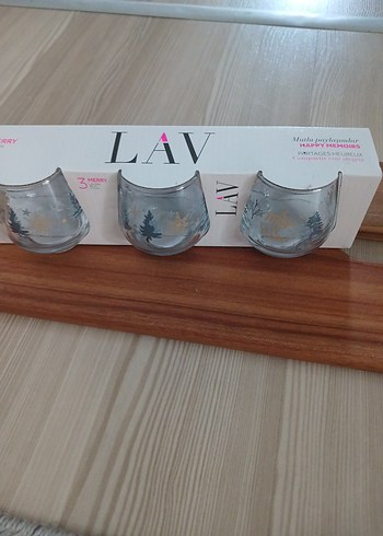 Lav Mavi ve Gri Desenli Cam kahve bardağı