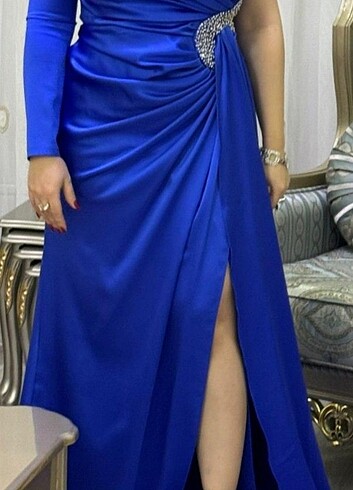 Diğer /SAKS MAVİSİ GECE ELBİSESİ