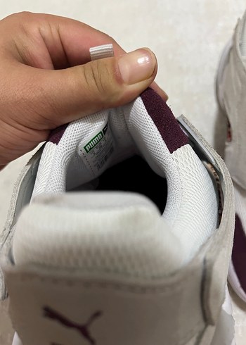 38 Beden beyaz Renk Beyaz Bordo Kadın Spor Ayakkabı Velcro