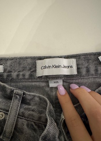 xs Beden gri Renk Gri Düğmeli Kadın Bol Kesim Jean
