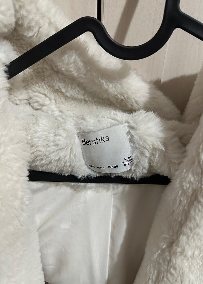 Peluş kapüşonlu kürk - Görsel 3