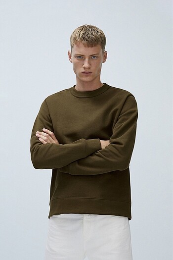 Zara haki sweatshirt