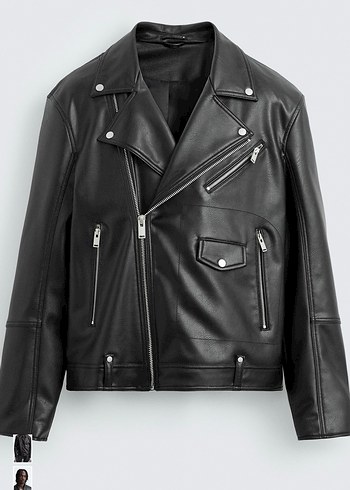 Zara deri ceket - Görsel 3