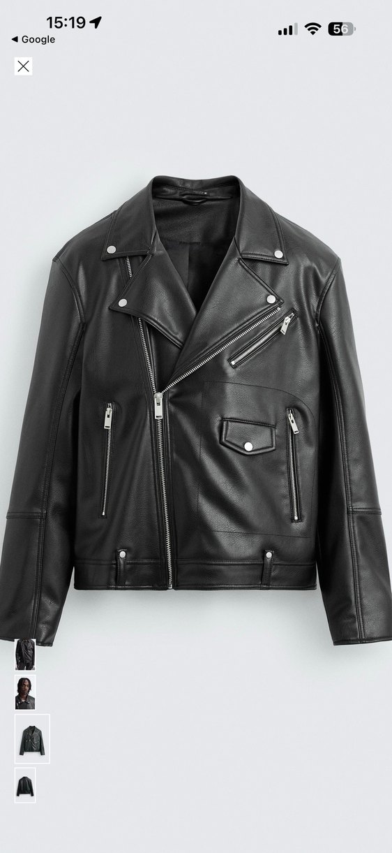 Zara deri ceket - Görsel 3