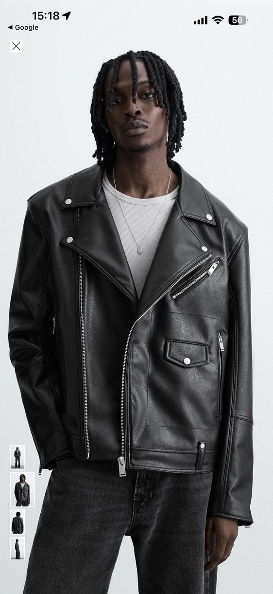 Zara deri ceket - Görsel 2