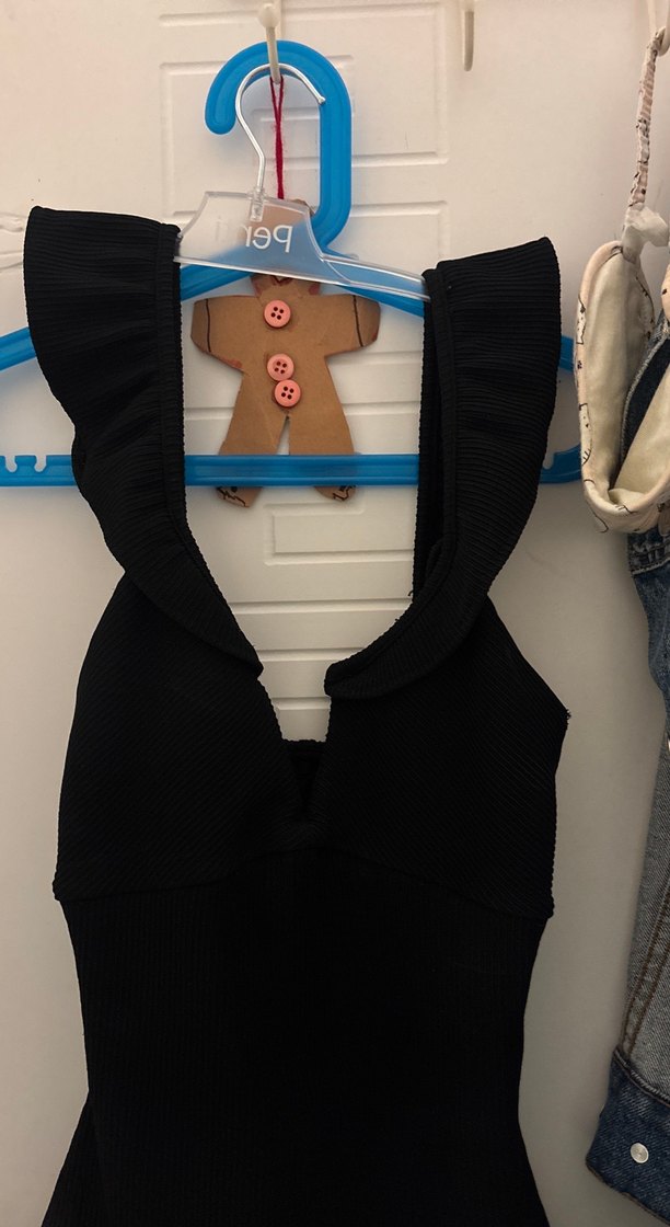 Tokalı Siyah Strappy Kadın Mayo - Görsel 2