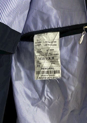 Düğmeli Lacivert Erkek Midi Ceket - Görsel 5