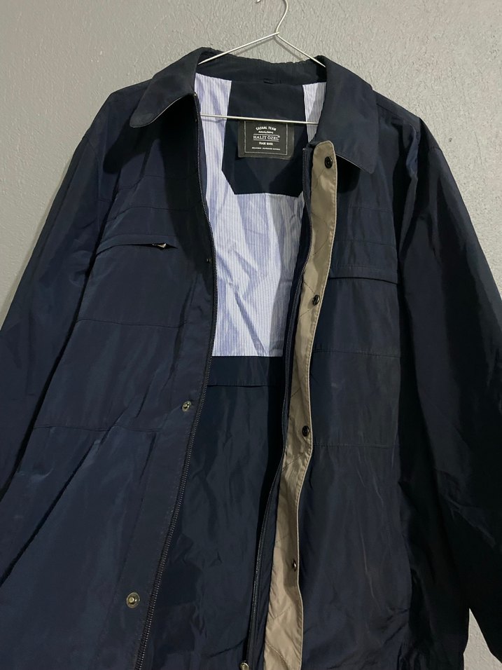 Düğmeli Lacivert Erkek Midi Ceket - Görsel 4