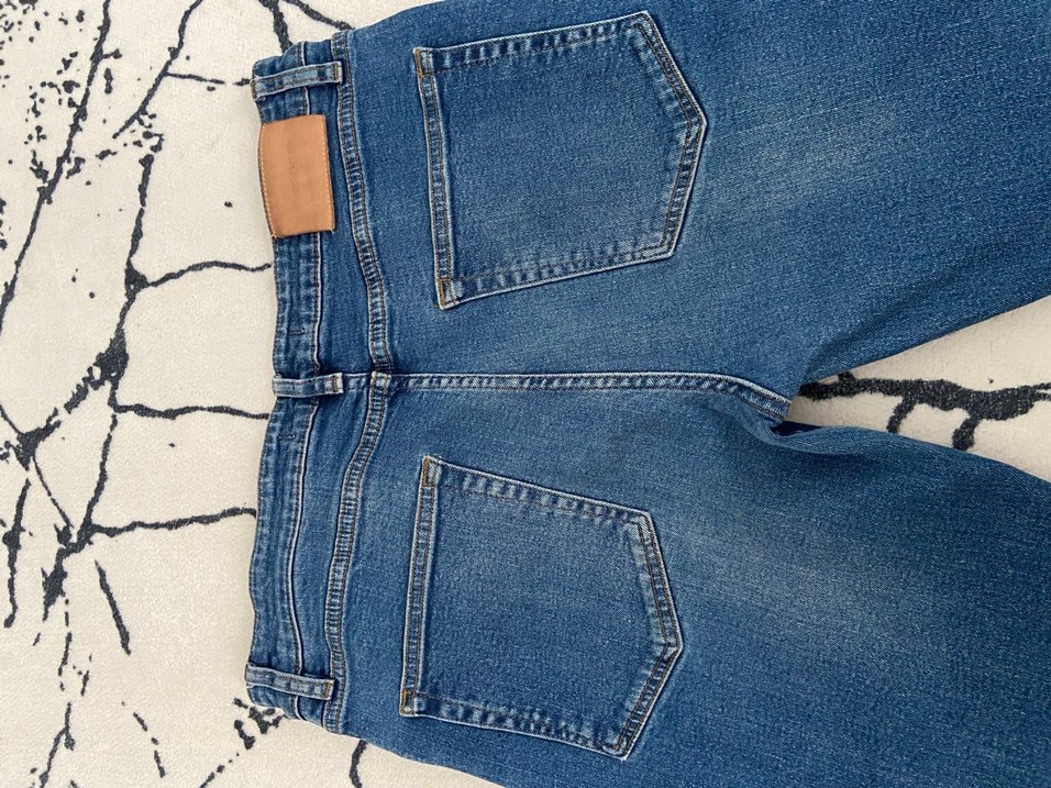 Erkek Mavi Regular Fit Denim Pantolon - Görsel 5