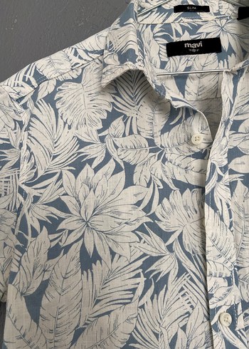 Desenli Kısa Kollu Erkek Gömlek - Görsel 2