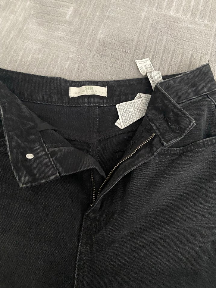 Kadın Siyah Regular Fit Denim Jean - Görsel 3