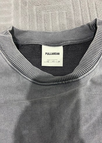 Gri Kadın Sweatshirt, Yuvarlak Yaka, Rahat Kesim - Görsel 3